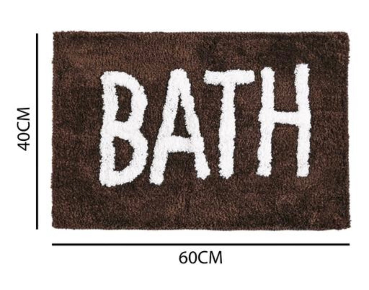 Brown Colored Non-slip Bath Mat