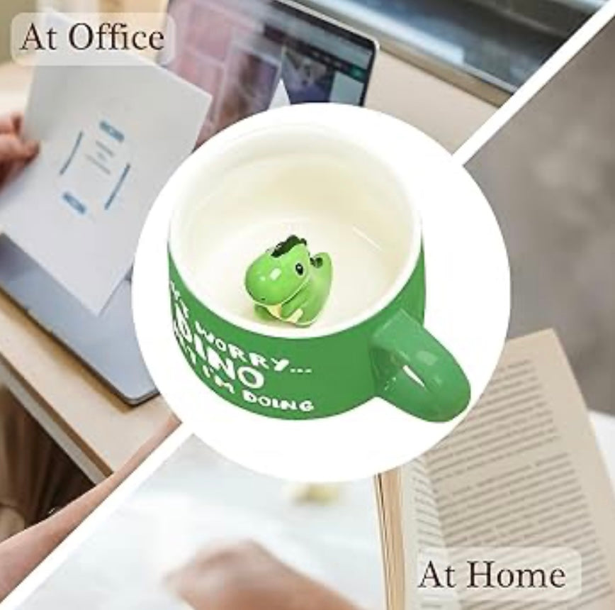 Pinterest Inspired Dino Inside Mug with Quote