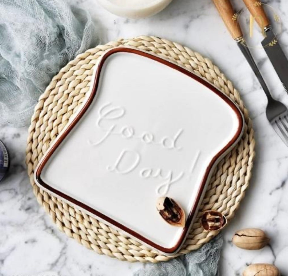 Cute Bread Shaped Tray