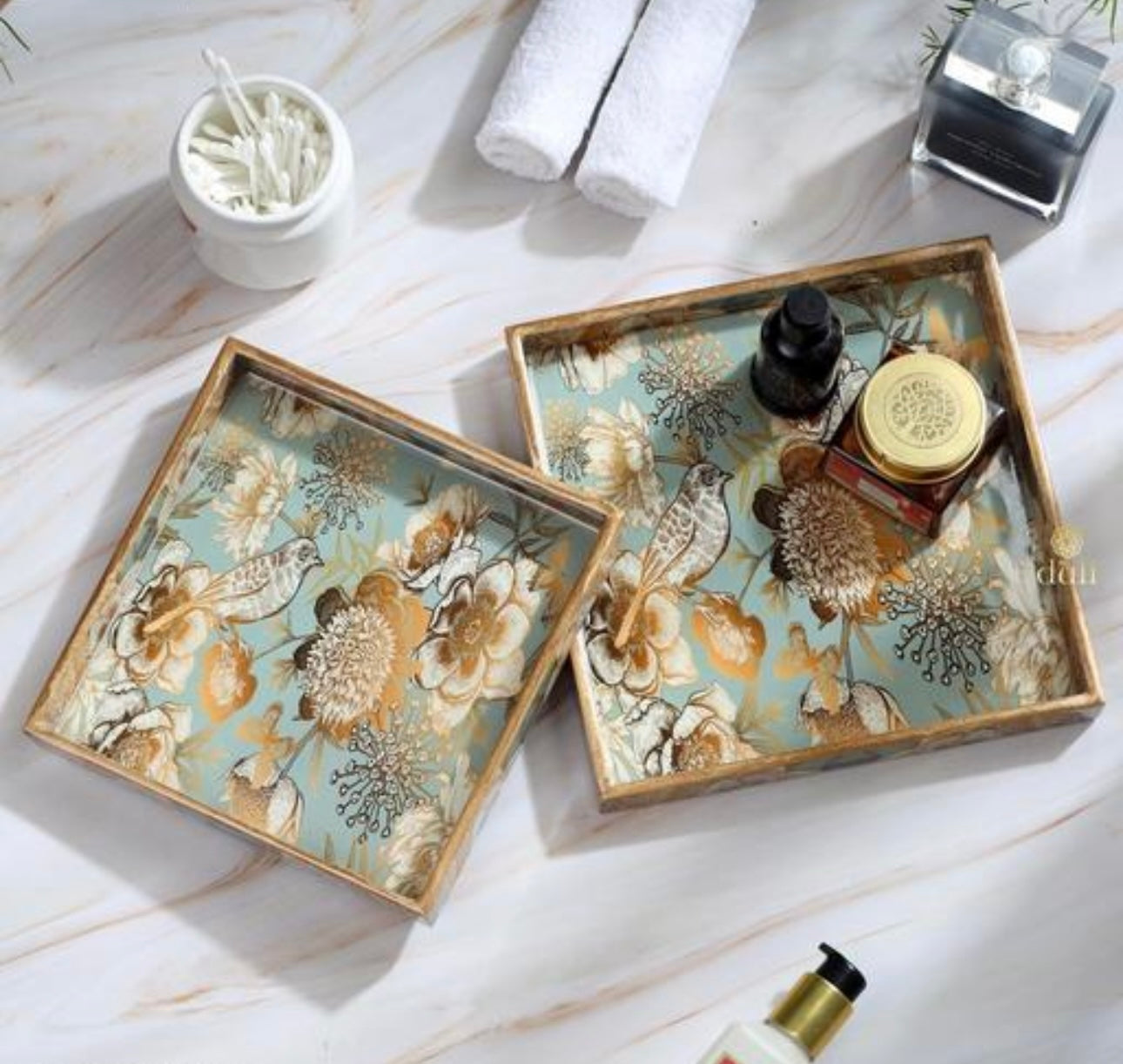 Square Nesting Trays - Set of 2