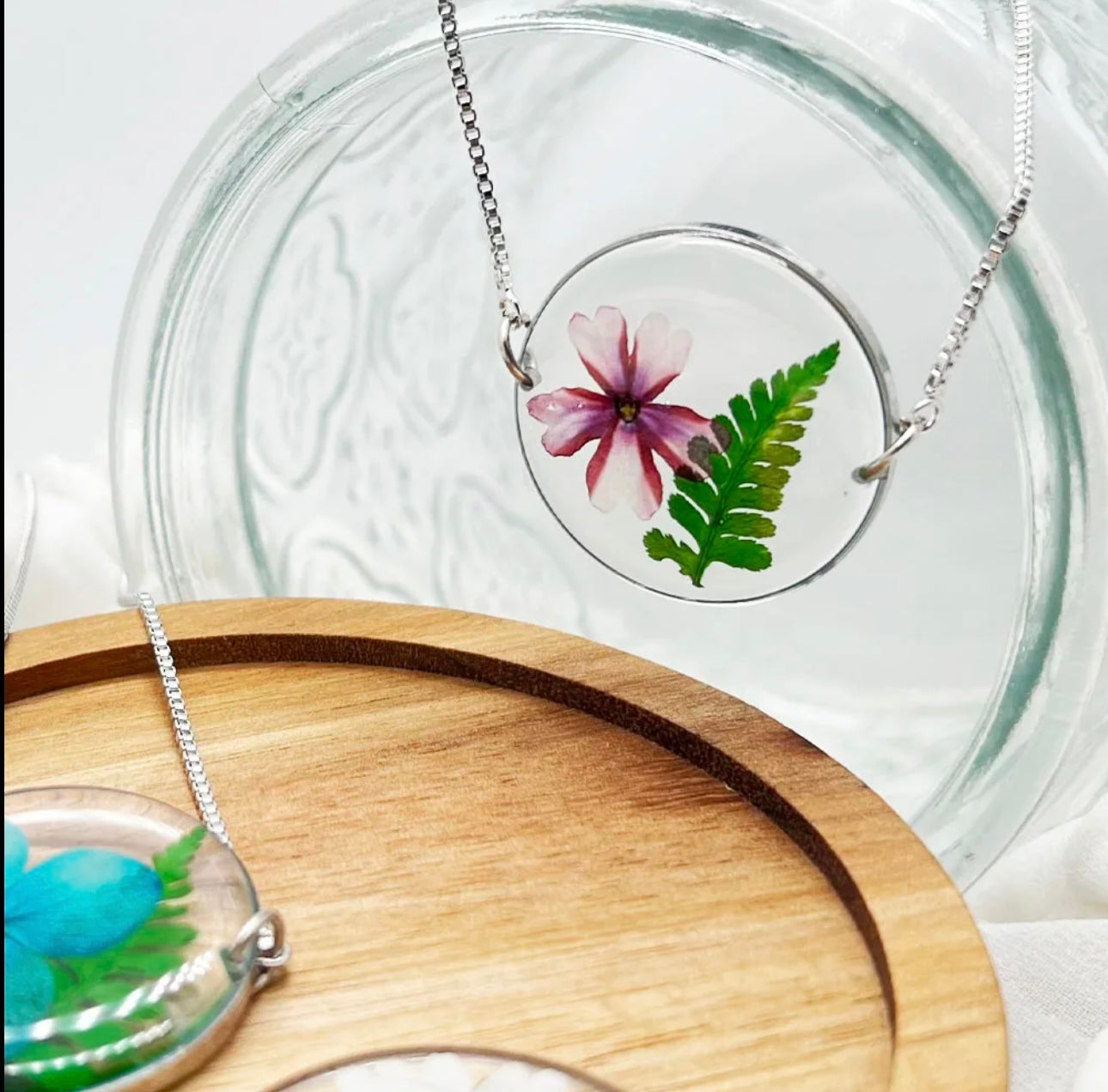 Bracelets with Real Pressed Flowers