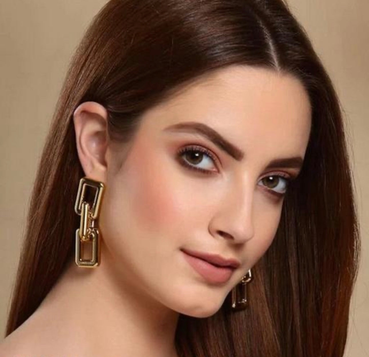 Statement Gold Link Chain Earrings