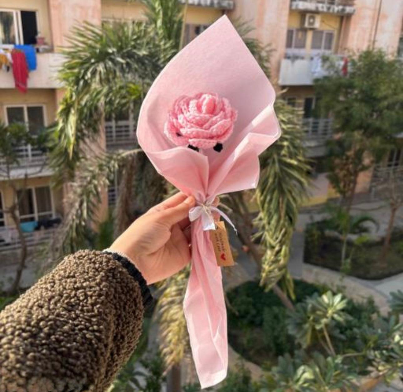 Handmade Crochet Rose Bouquet
