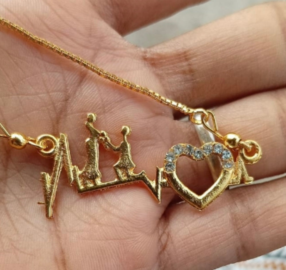 18K Gold-plated Couple Design Proposal Pendant