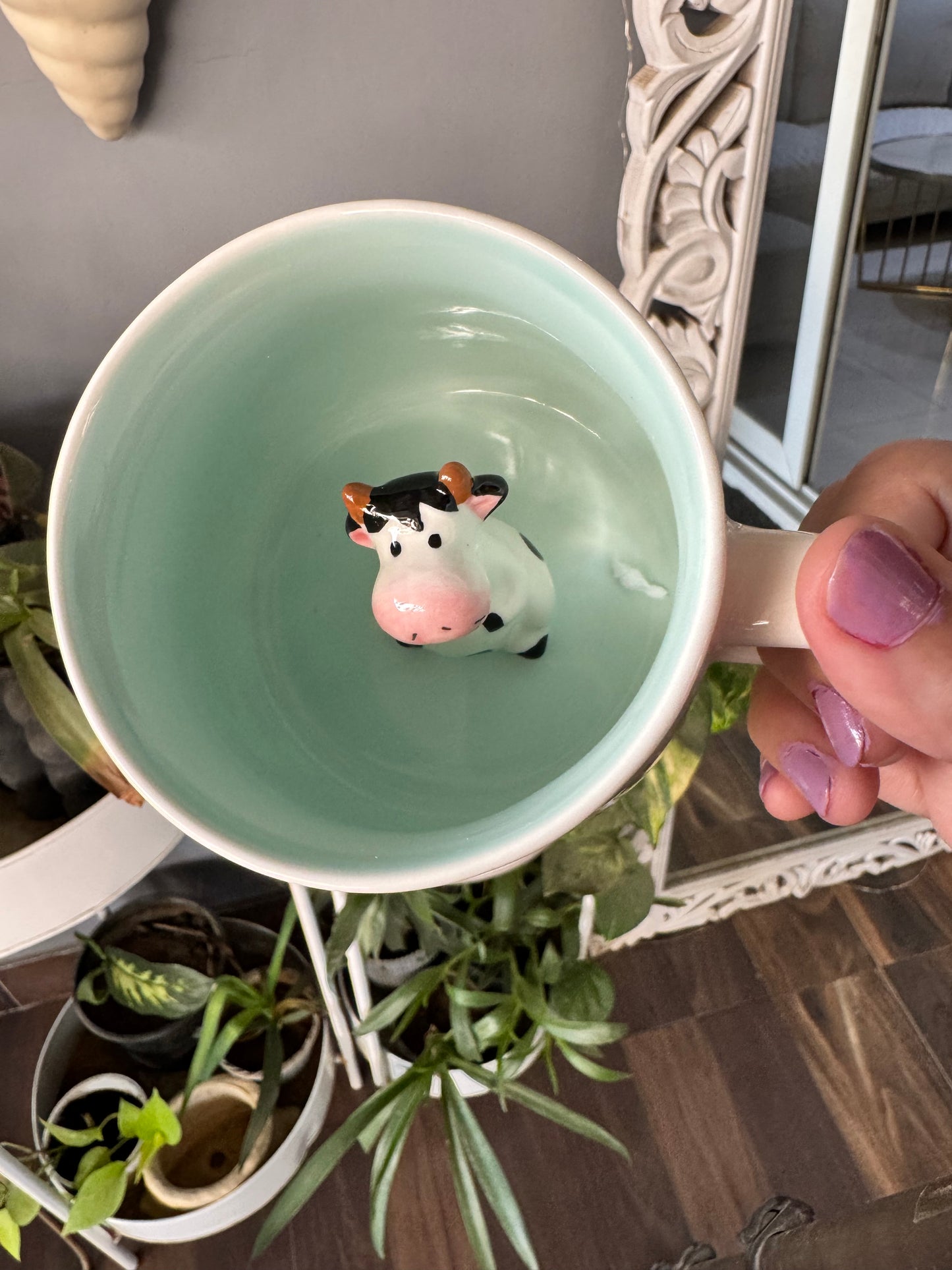 Pinteresty Cute Cow Inside Mug