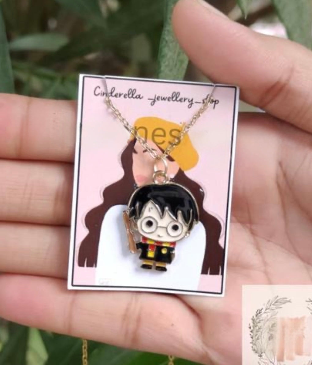 Exclusive Cute Harry Potter Minimalist Necklace Gold Plated
