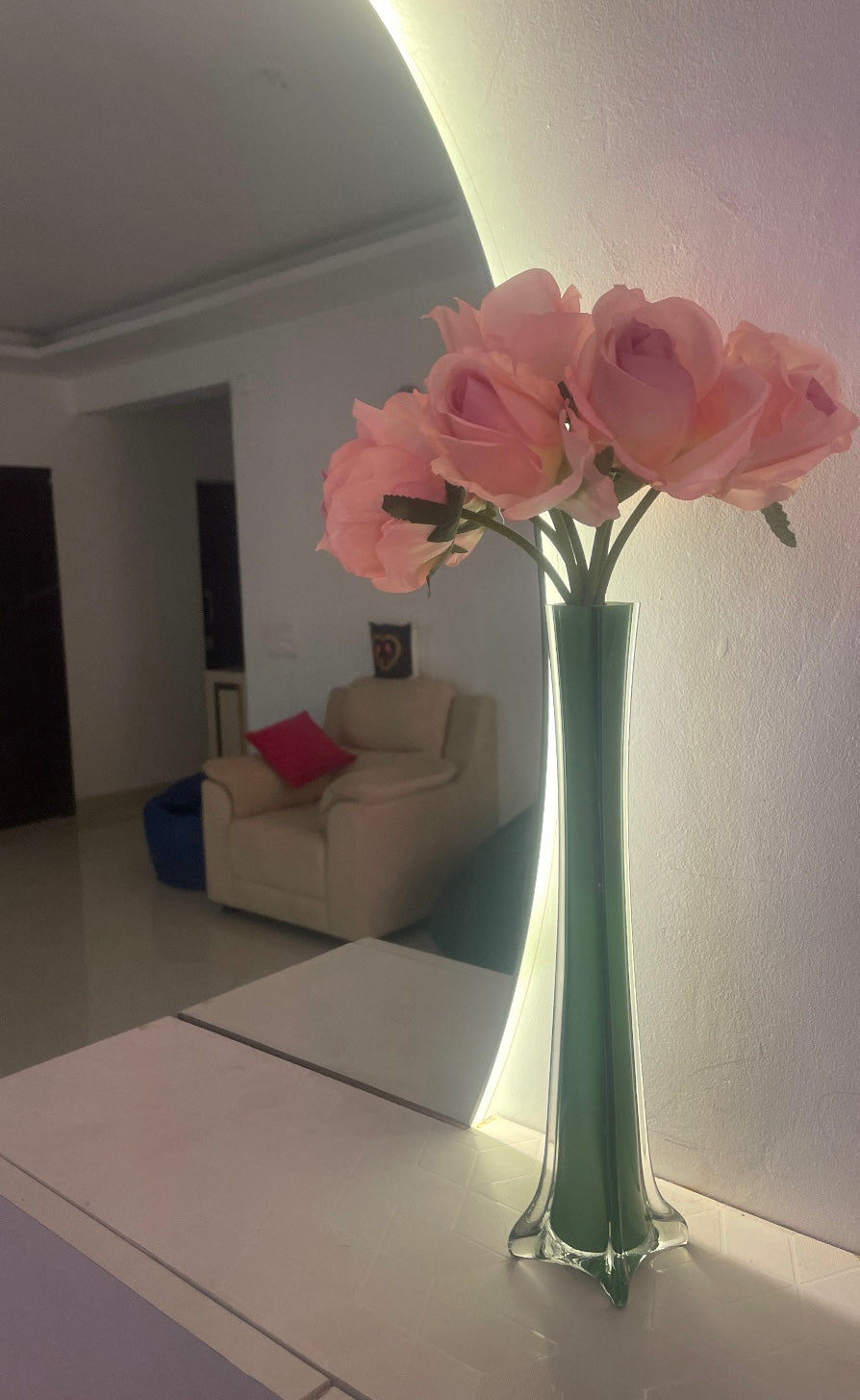 Artificial Pink Roses Sticks