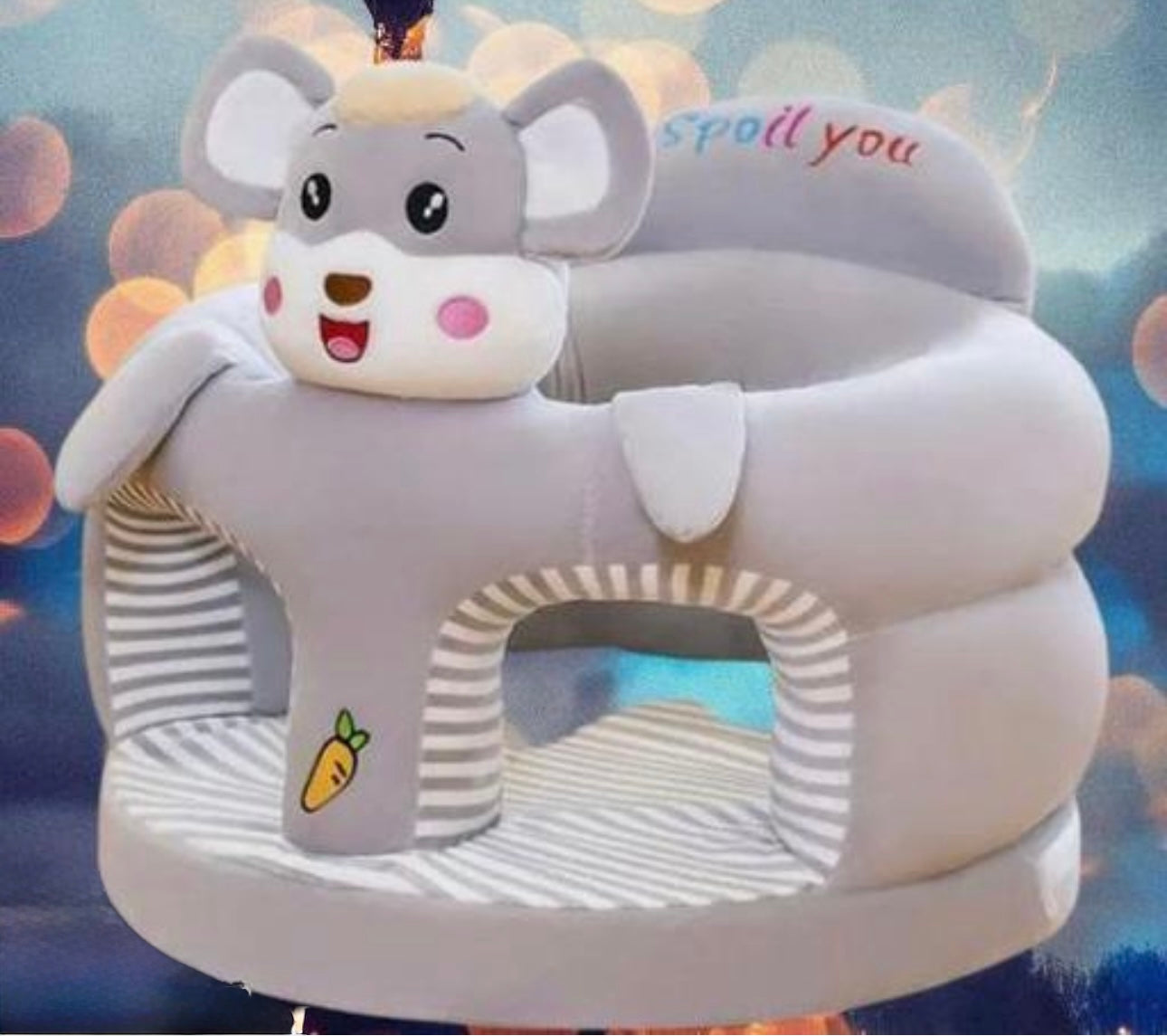 Cute Plush Animals Shape Baby Seater Sofa/Chair (0-3 Years)