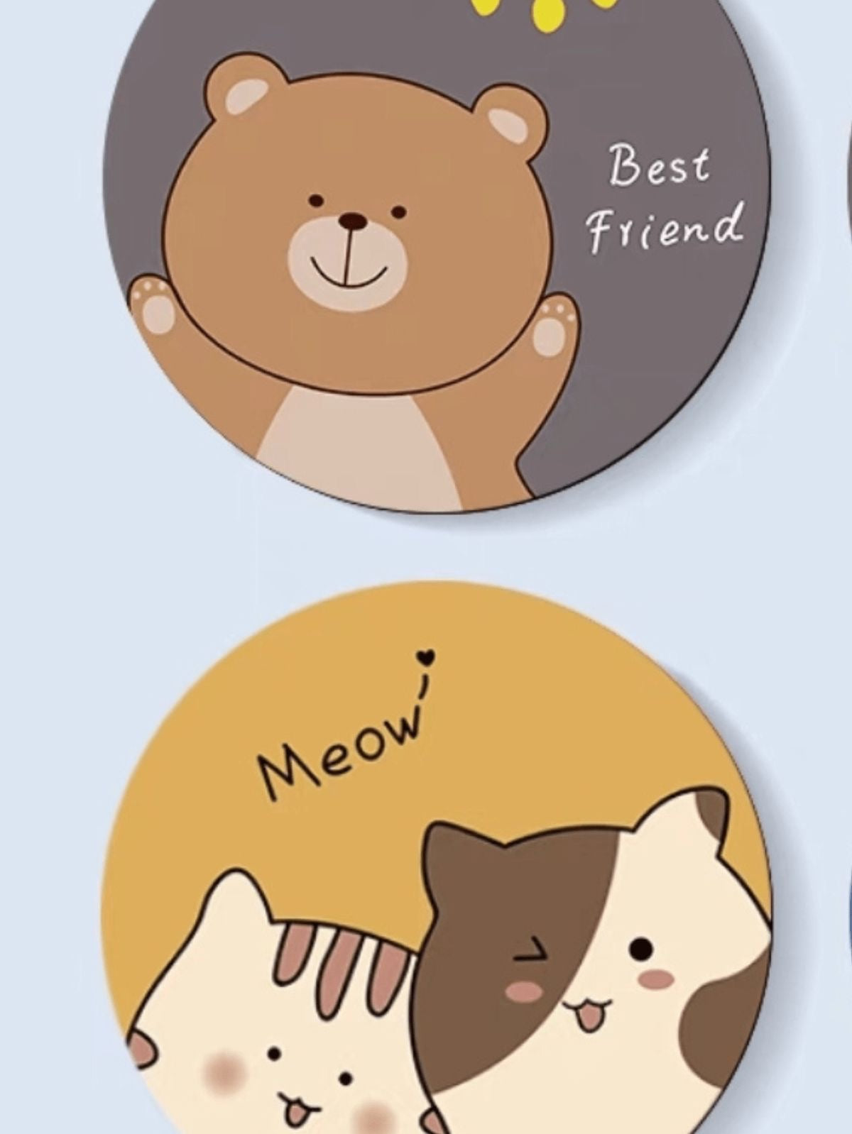 Cute Cartoon Coasters/Place Mats/Hot Pads - Set of 4