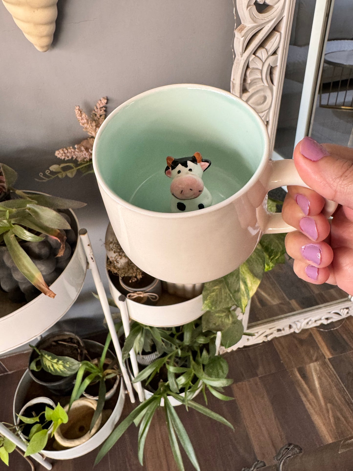 Pinteresty Cute Cow Inside Mug