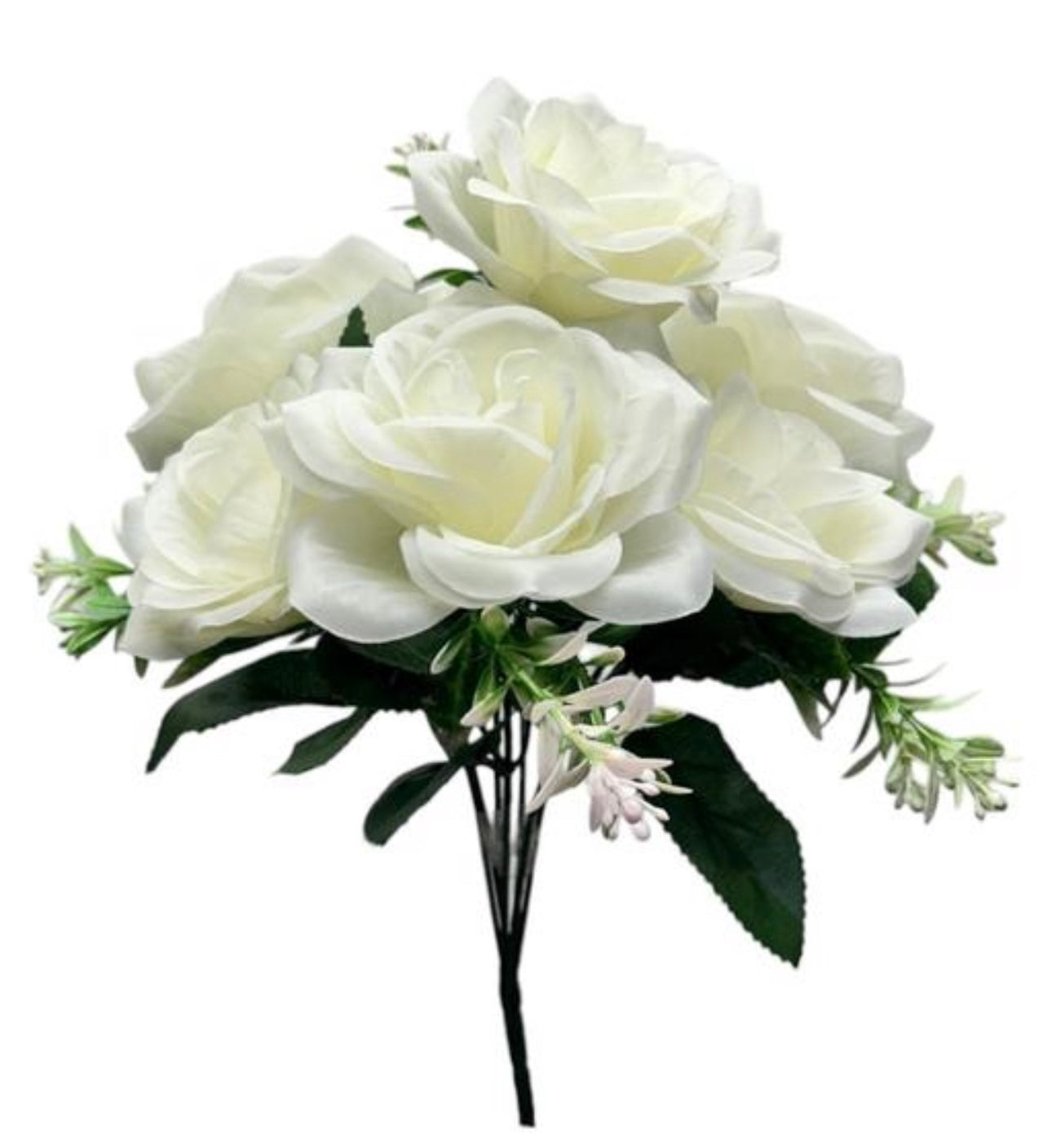 Artificial White Roses Bunch