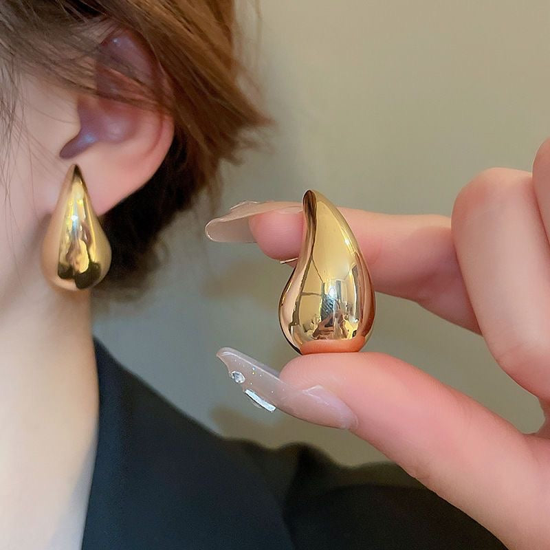 Trendy 18K Gold Plated Teardrop Earrings