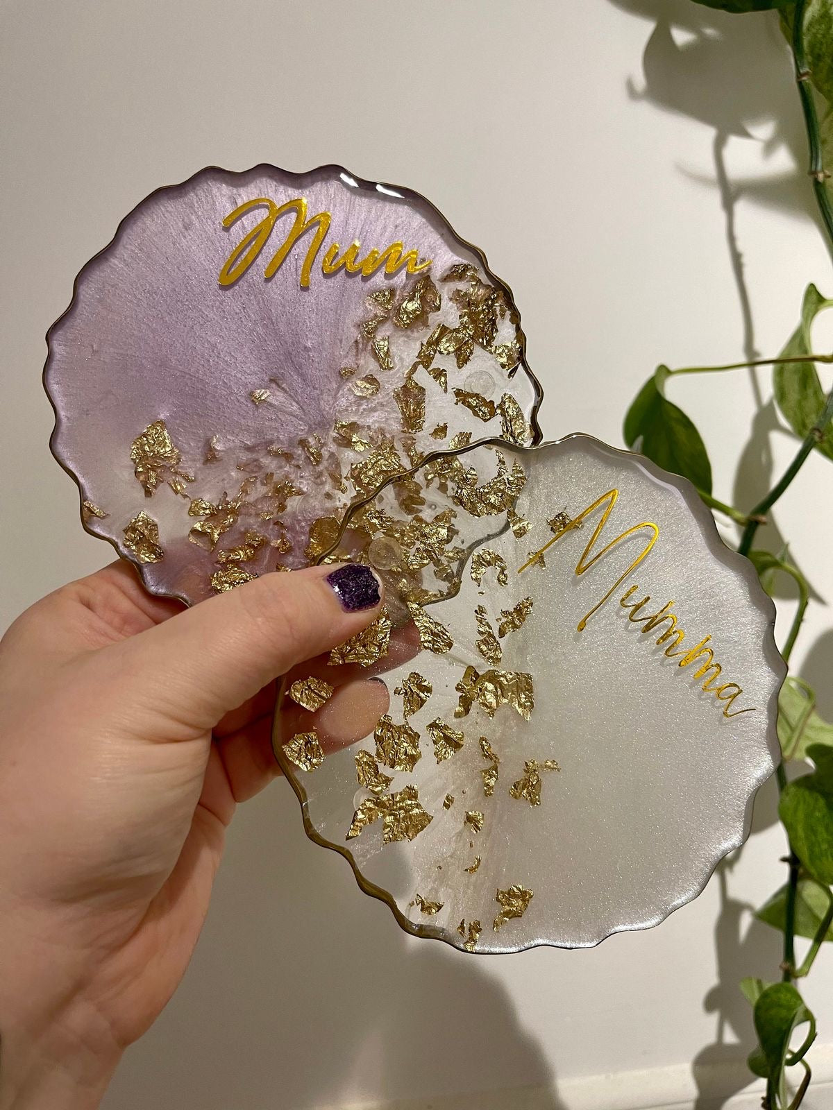 Elegant Personalised Coasters - Set of 2