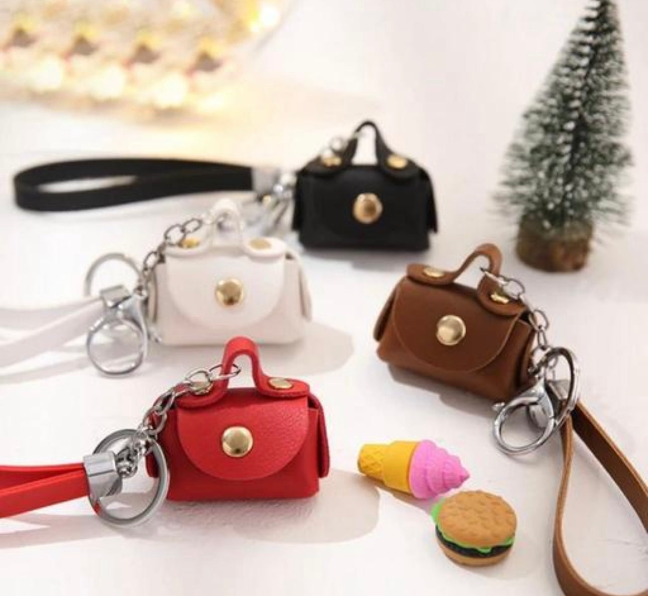 Cute Handbag Shape Keychain - Set of 2