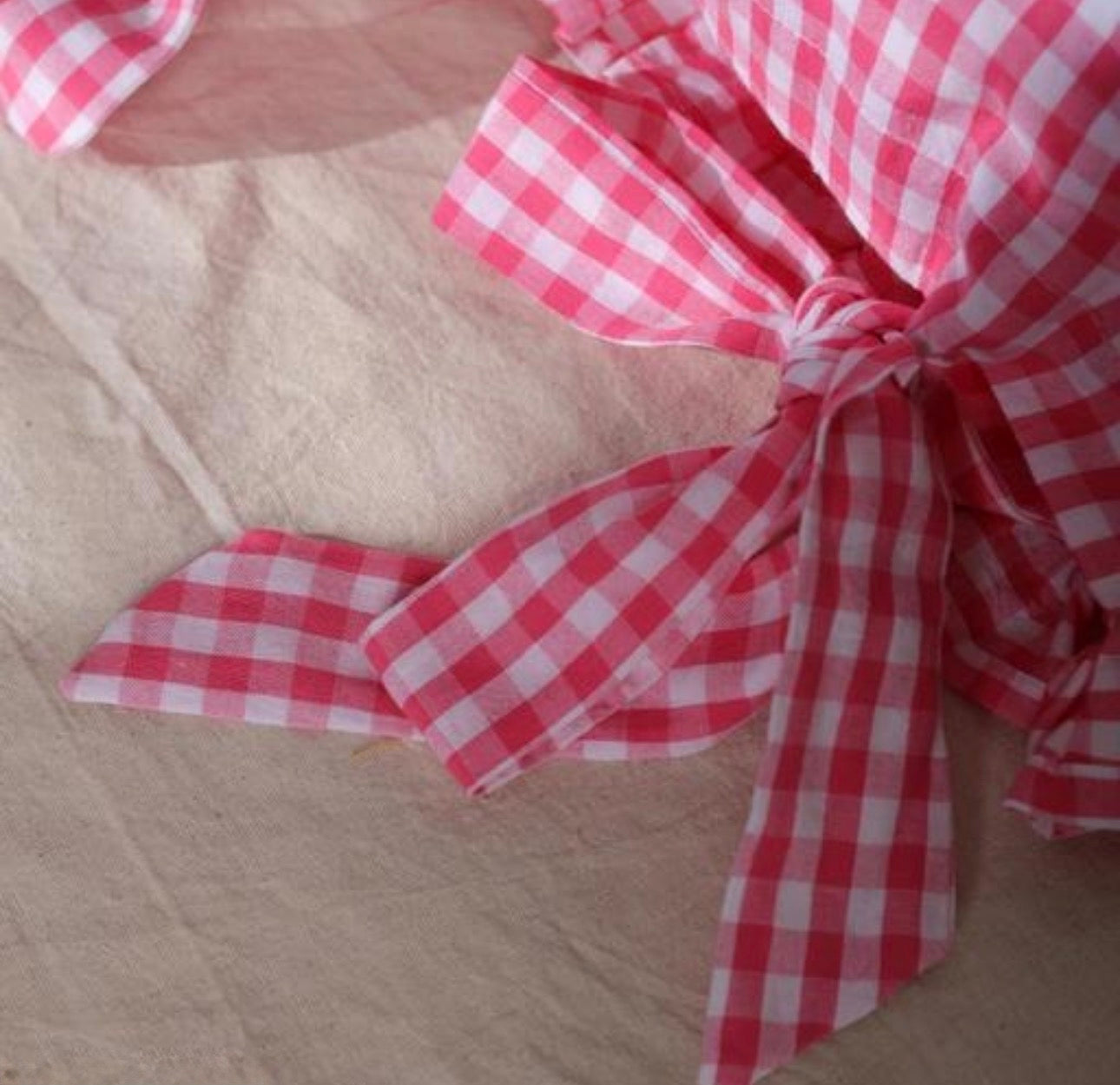 Cute Pink Plaid Ruffle Pillow Covers