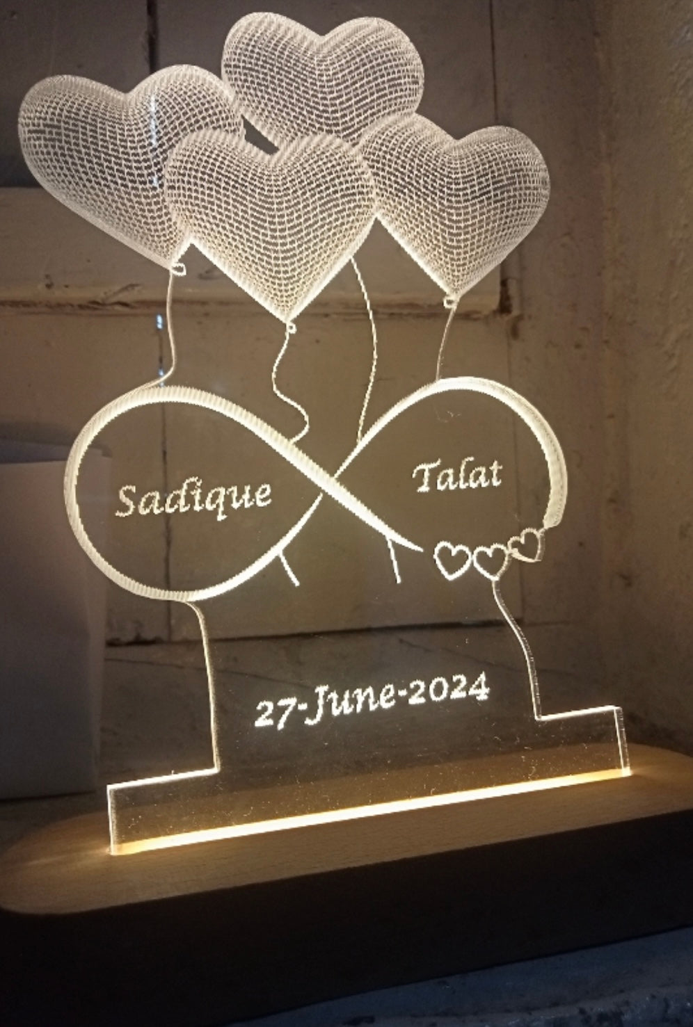 Customised 3D Acrylic Decorative Light