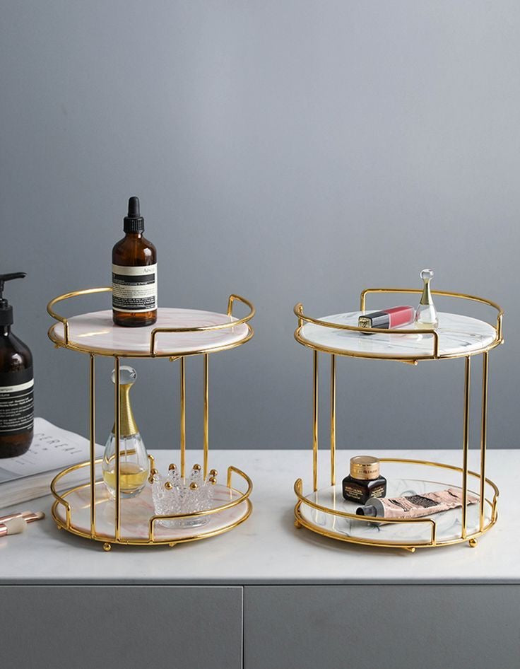 Double Decker Multipurpose Marble Stand