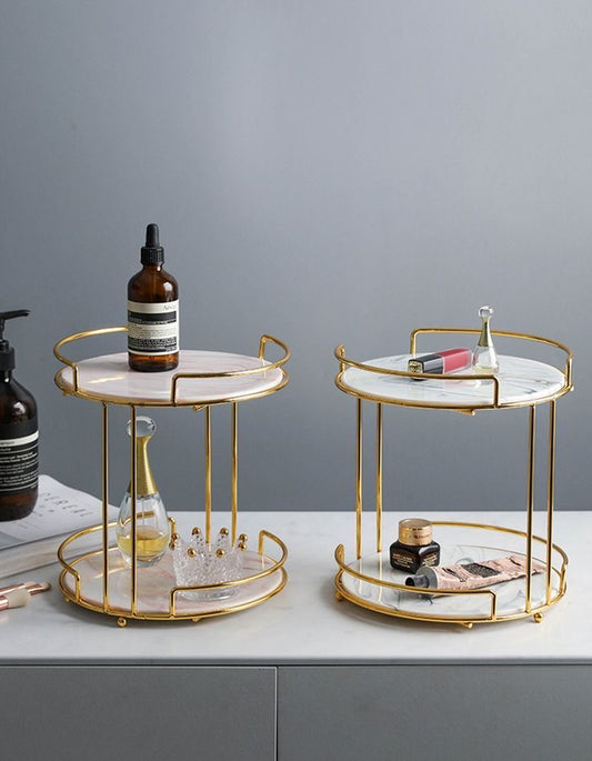 Double Decker Multipurpose Marble Stand