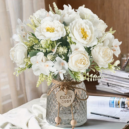 Artificial Peonies & Hydrangeas Flowers Bunch