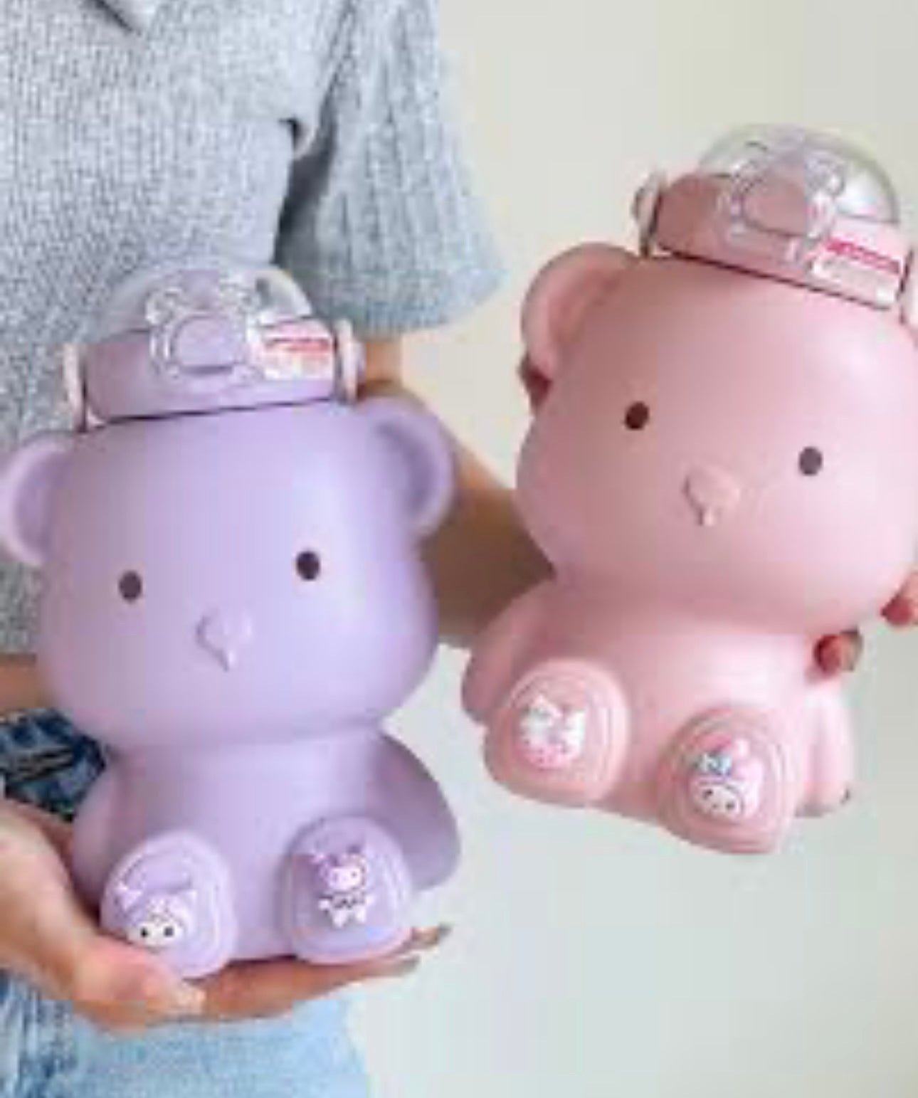 Cute Teddy Bear Stainless Steel Sipper Water Bottle