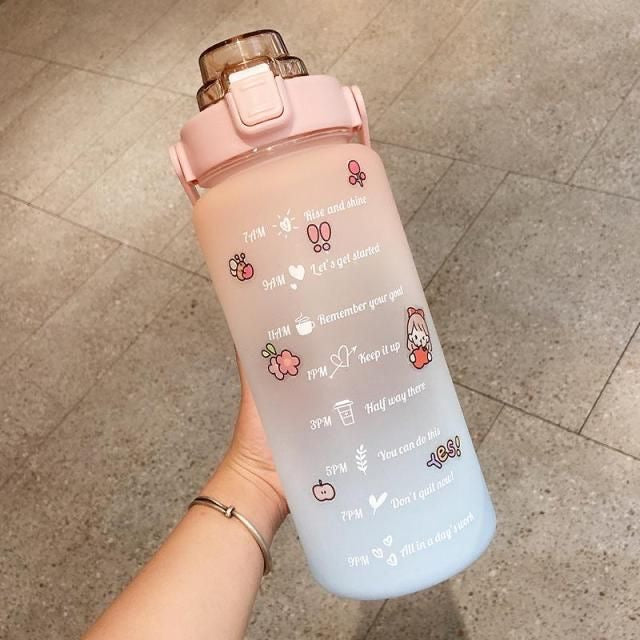 Cute Dual Toned Leakproof Large Water Bottle (2 Litres)