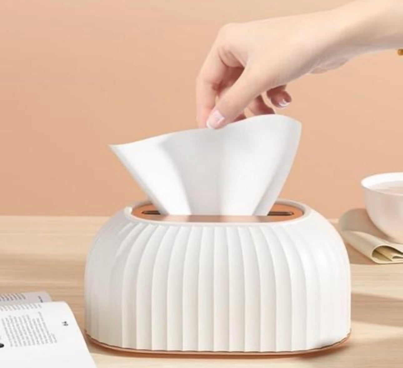 Luxury Striped Tissue Holder