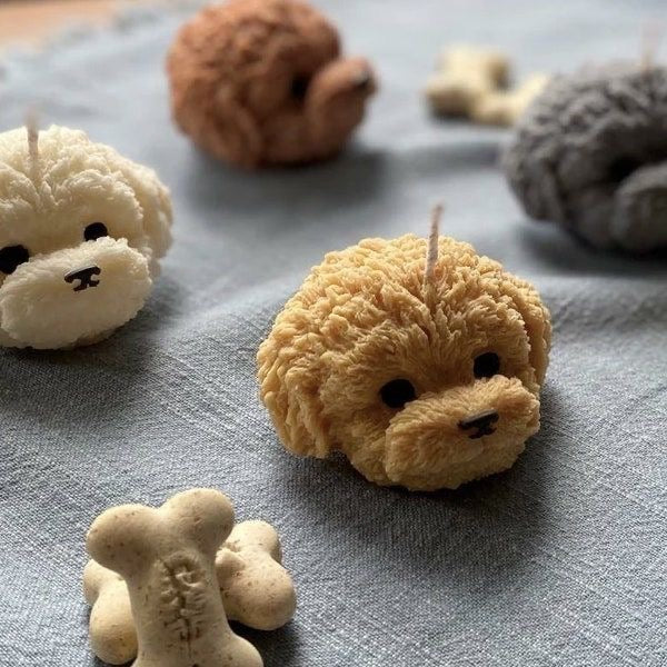 Cute Bichon Dog Candles