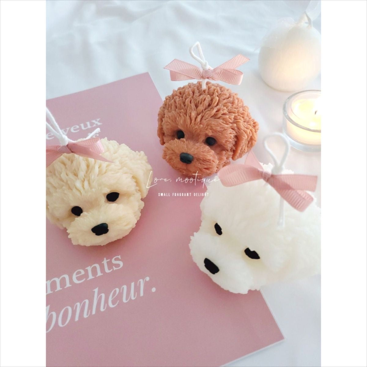 Cute Bichon Dog Candles