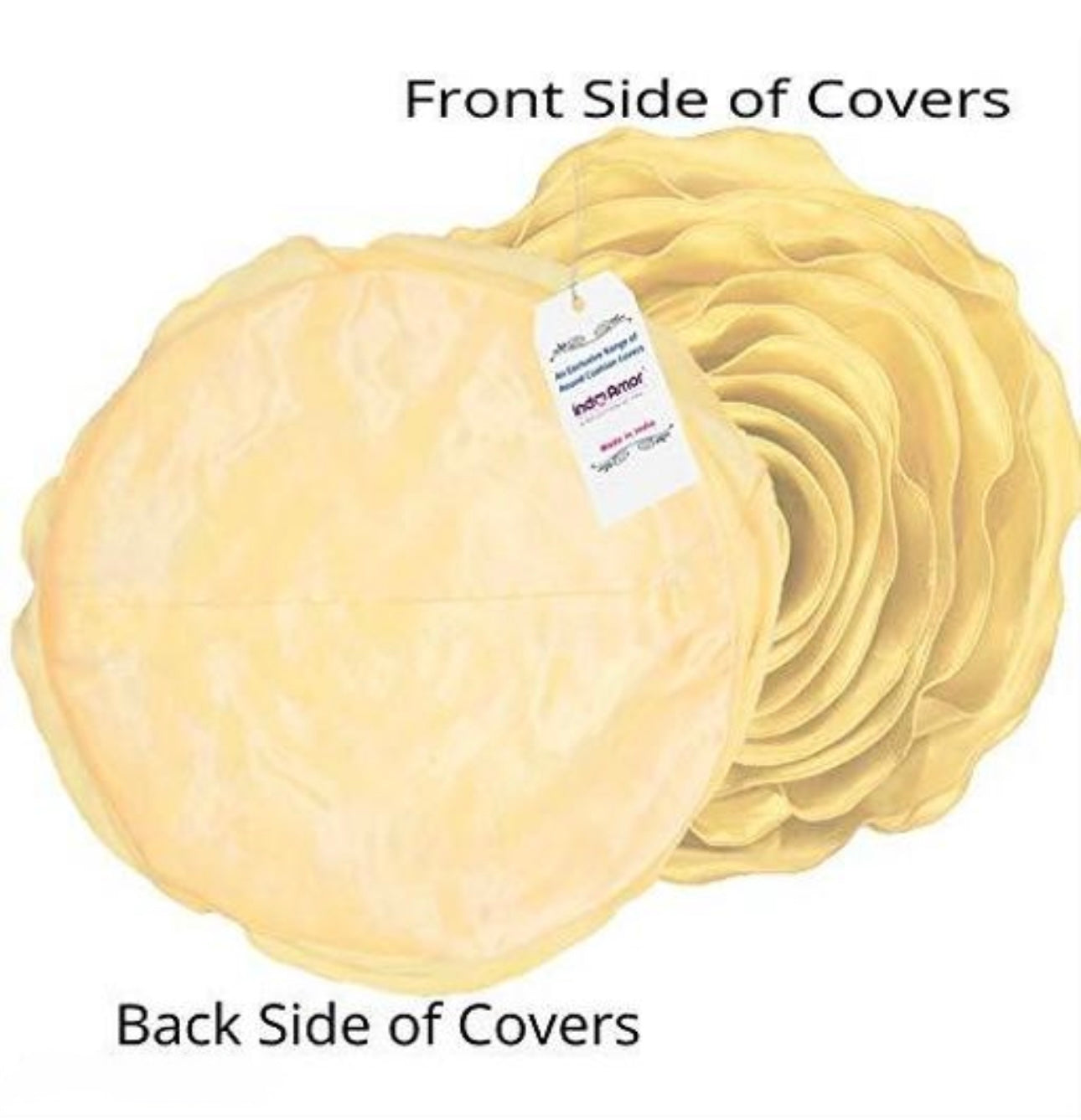 Elegant Rose Shaped Satin Cushion Covers - Set of 5