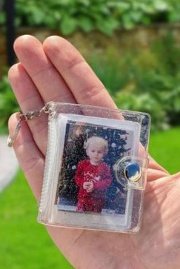 Personalised Mini Scrapbook Photo Album Keychain (with 16 Photos)