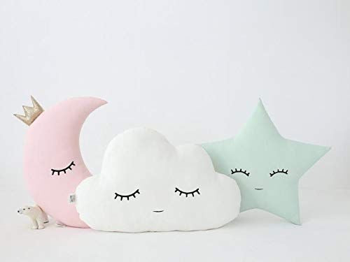 Cute Cloud Moon Star Plush Cushion Set