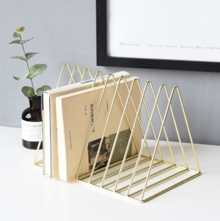 Gold Geometrical Magazine Stand