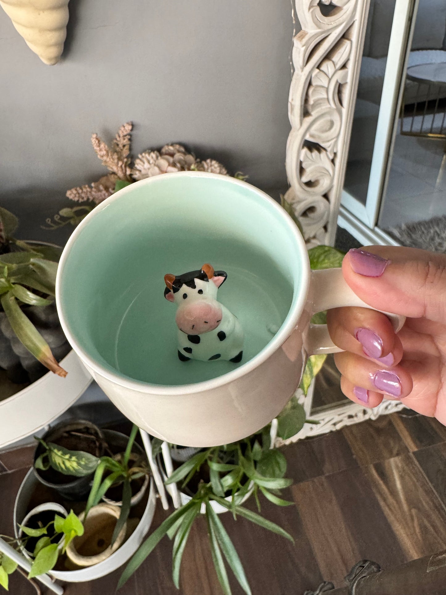 Pinteresty Cute Cow Inside Mug