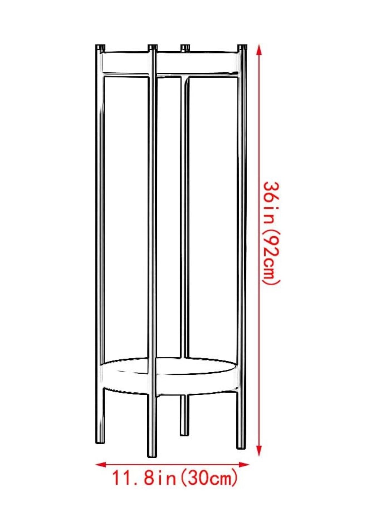 Set of 2 - Metal Floor Plant Stands (Gold)