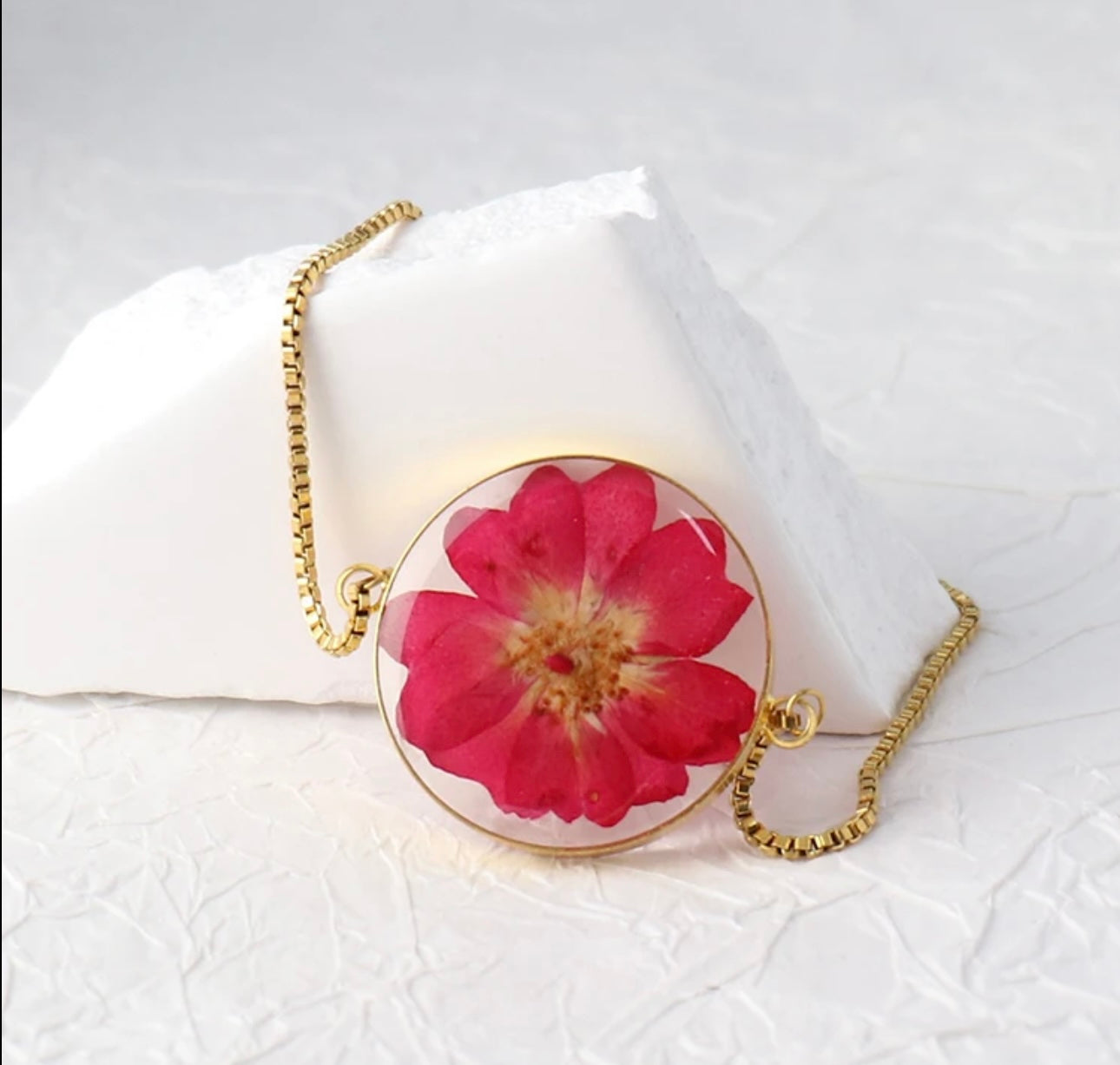 Bracelets with Real Pressed Flowers