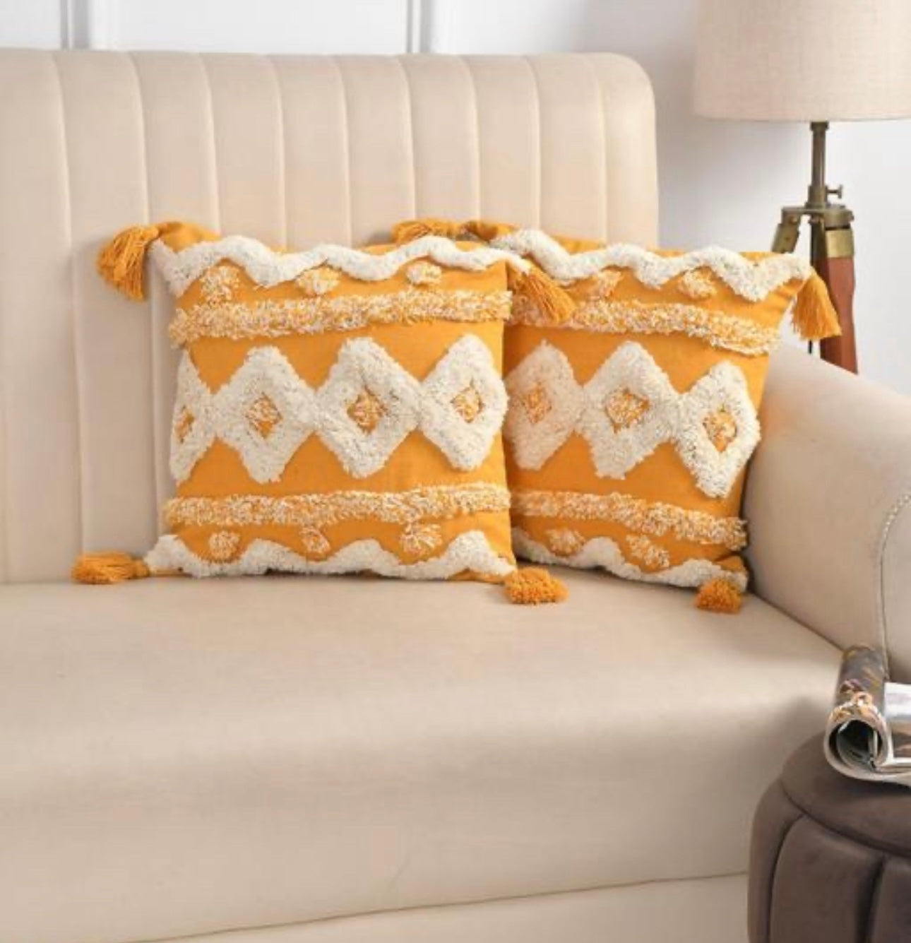Bohemian Tufted Pillow Covers - Set of 2