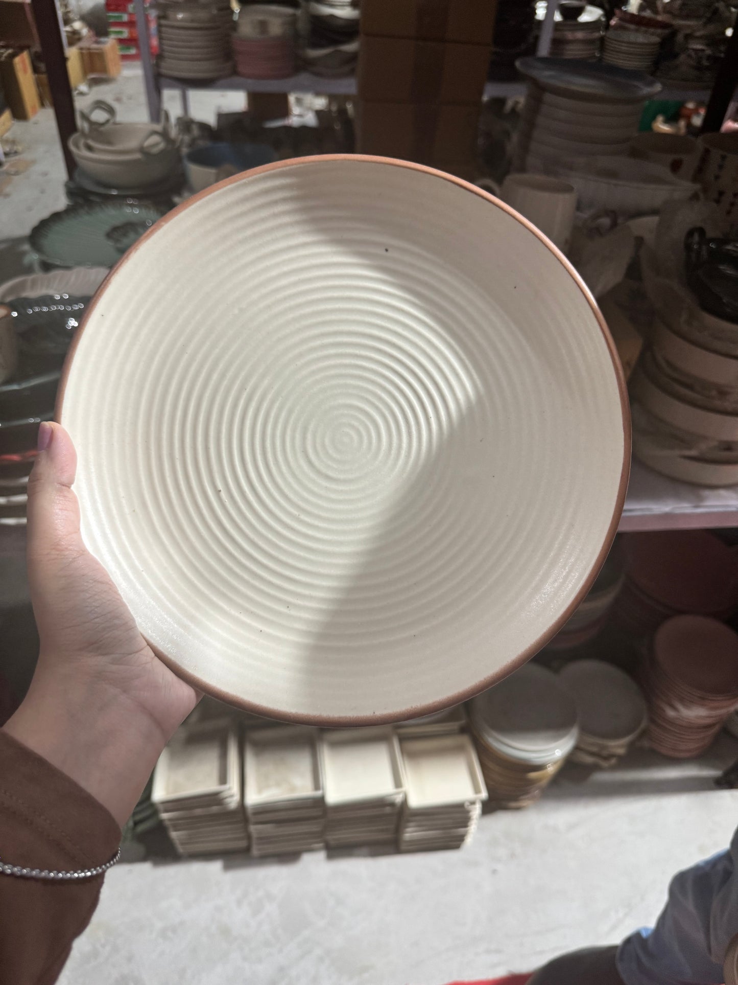 Handcrafted Stoneware Ceramic Large Dinner Plates - Set of 2