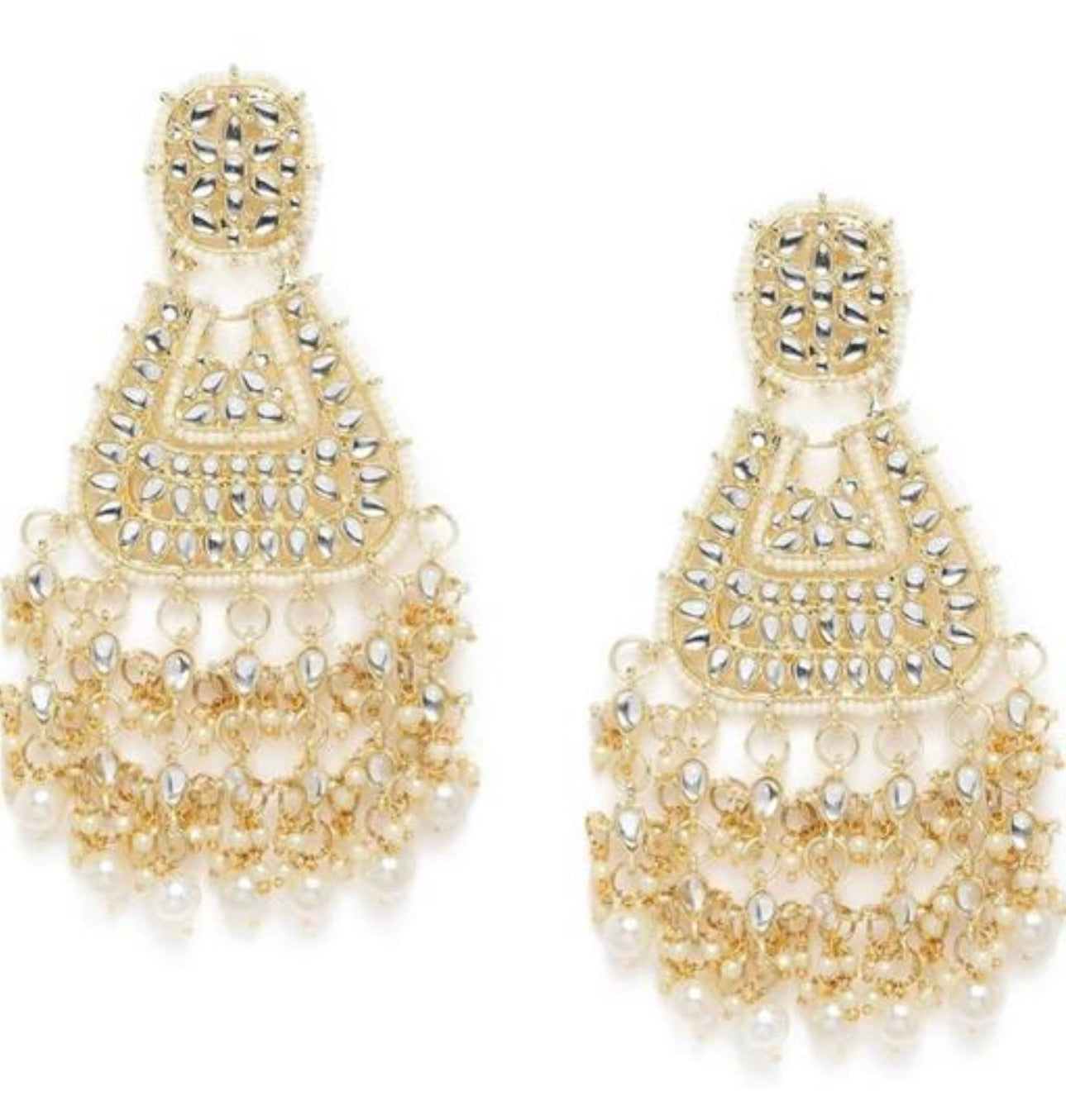 Exquisite Heavy Chandbali Drop Earrings