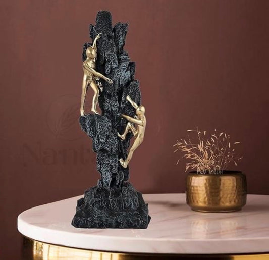 Decorative Mountain Climbing Sculpture Showpiece