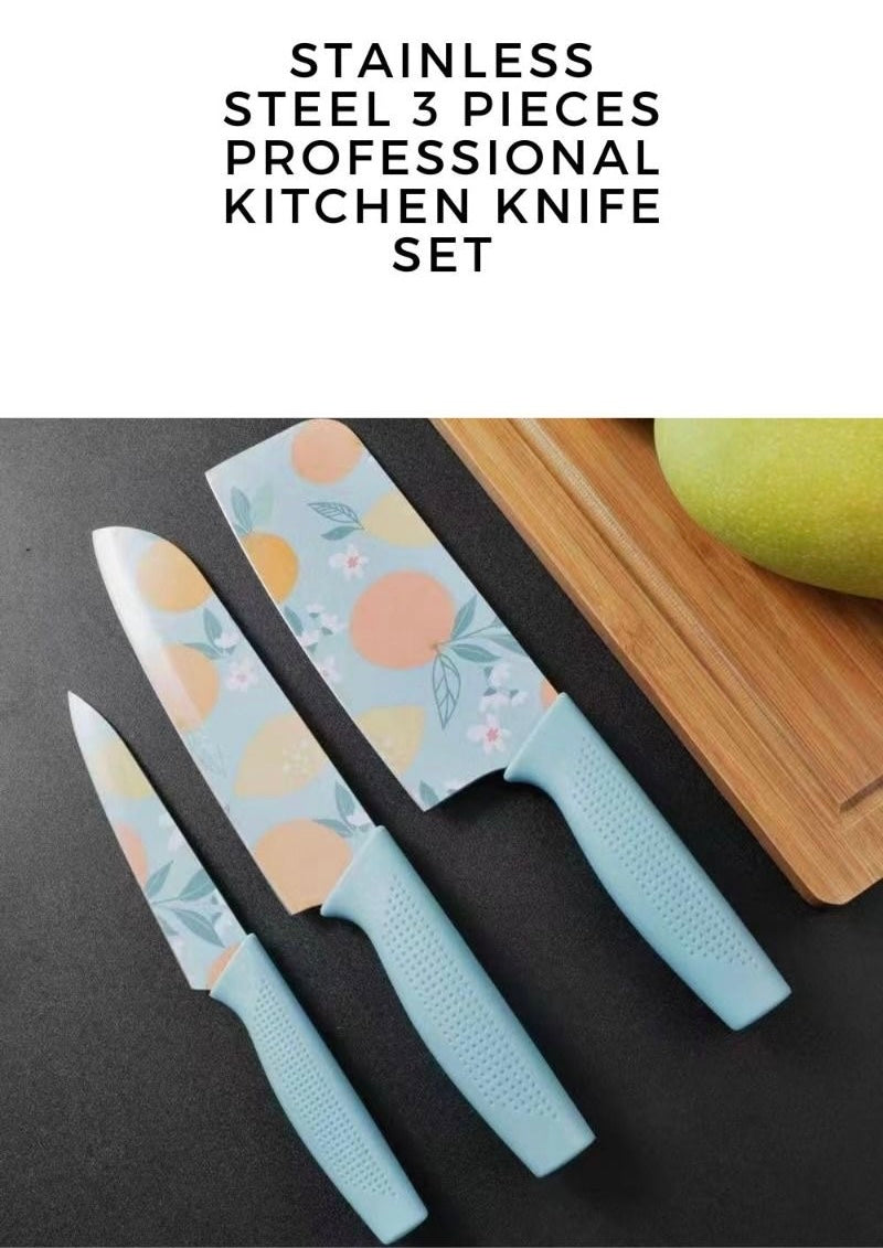 Color Pop Stainless Steel Professional Knife - Set of 3