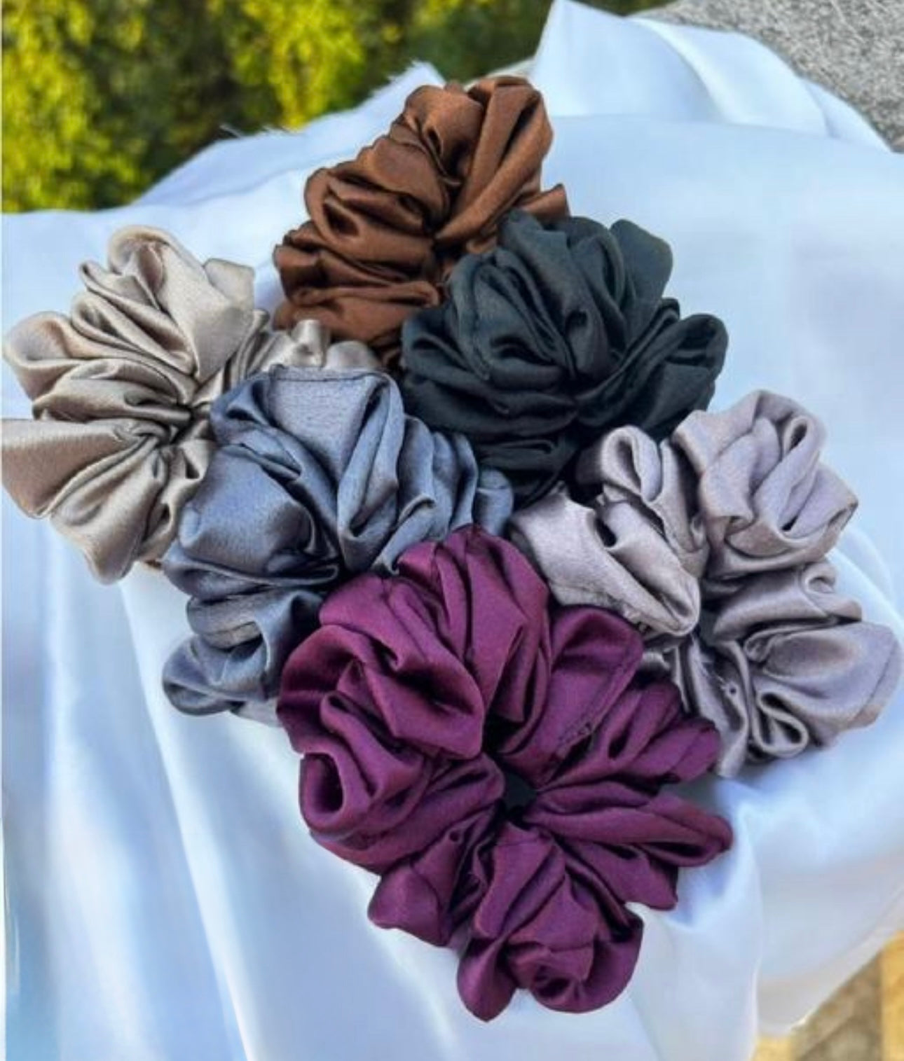 Premium Satin Srunchies - Set of 6