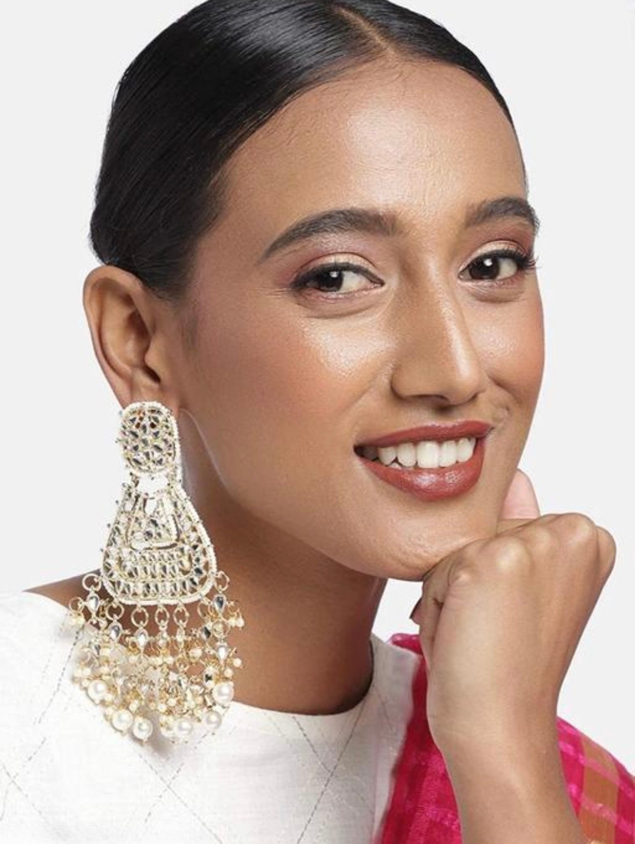 Exquisite Heavy Chandbali Drop Earrings