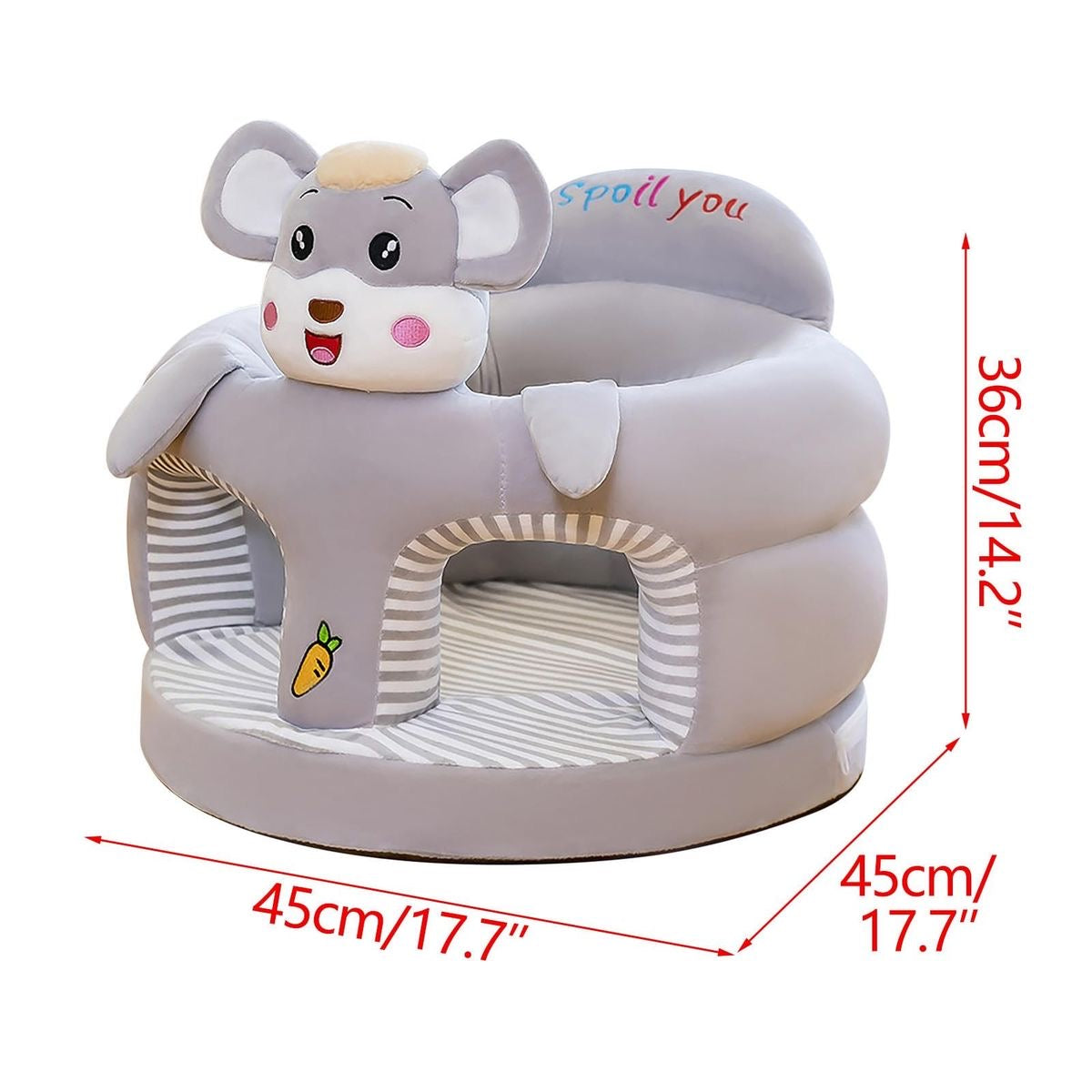 Cute Plush Animals Shape Baby Seater Sofa/Chair (0-3 Years)