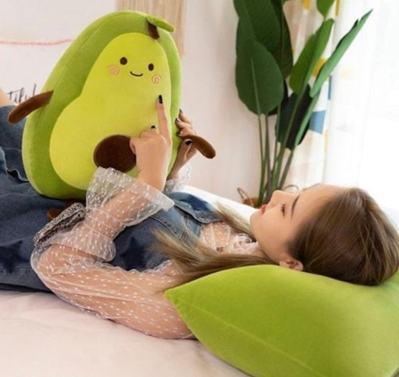 Cute Avocado Pillow