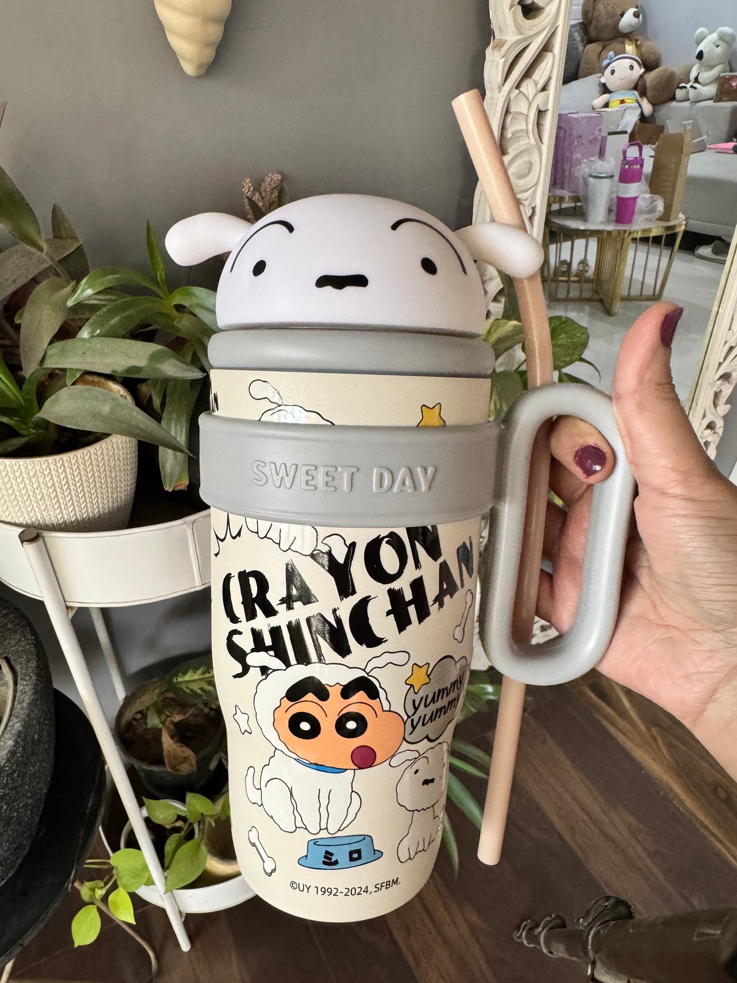Limited Edition Shinchan Cartoon Insulated Sipper/Tumbler - 800 ml