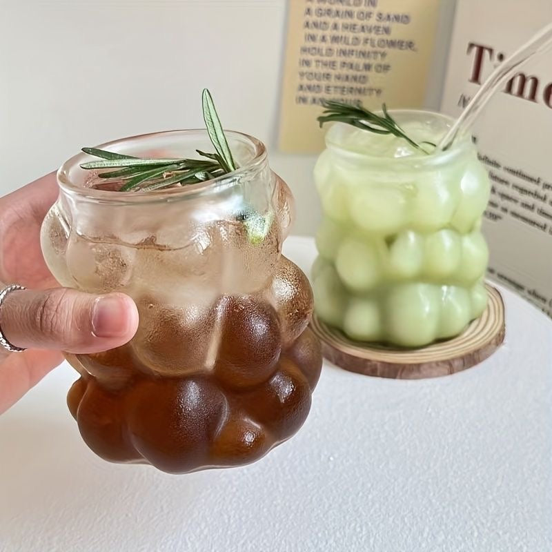 Pinteresty Bubble Glass with Glass Straw