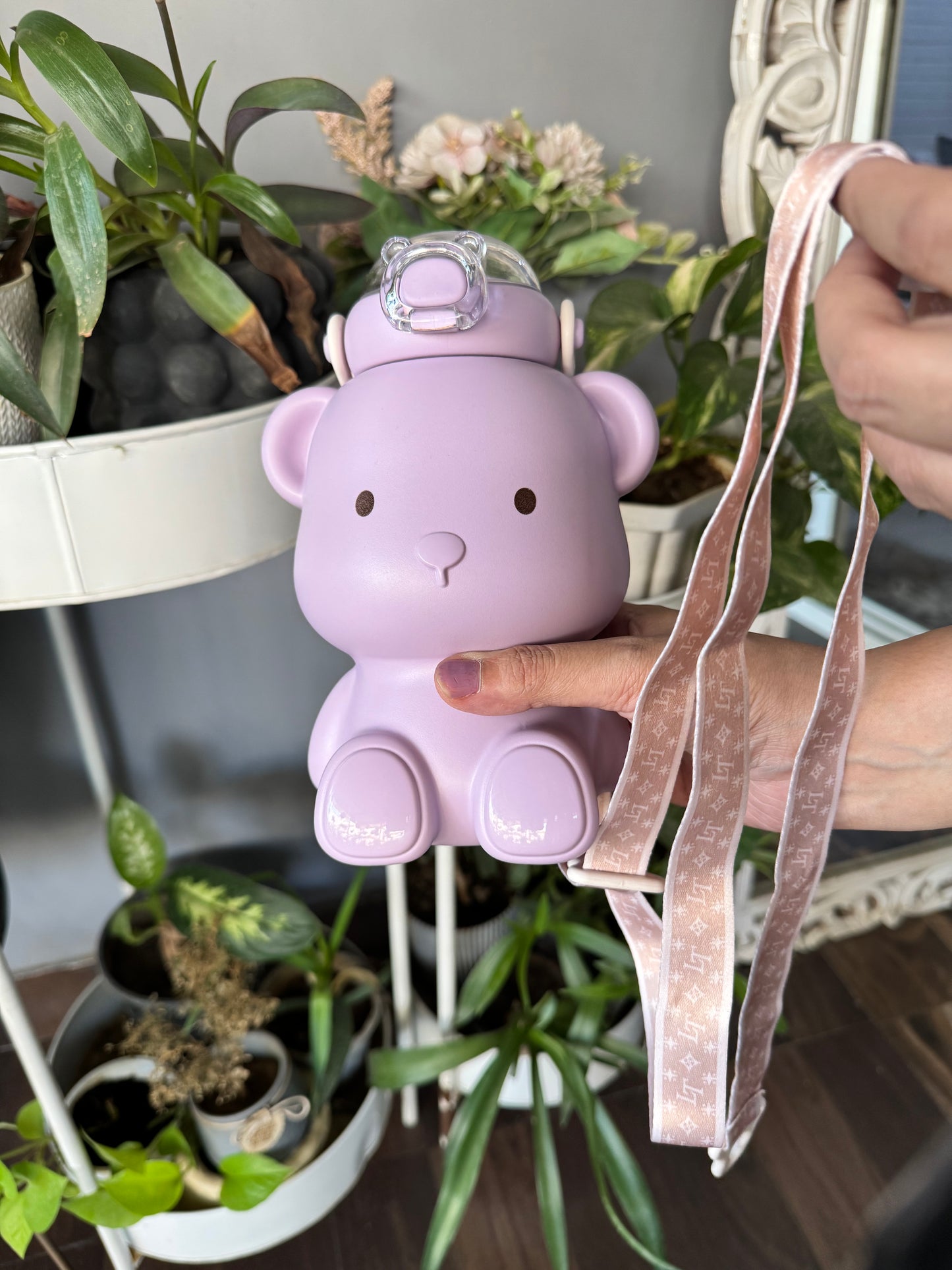 Cute Teddy Bear Stainless Steel Sipper Water Bottle