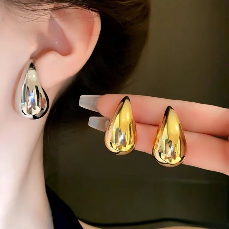 Trendy 18K Gold Plated Teardrop Earrings