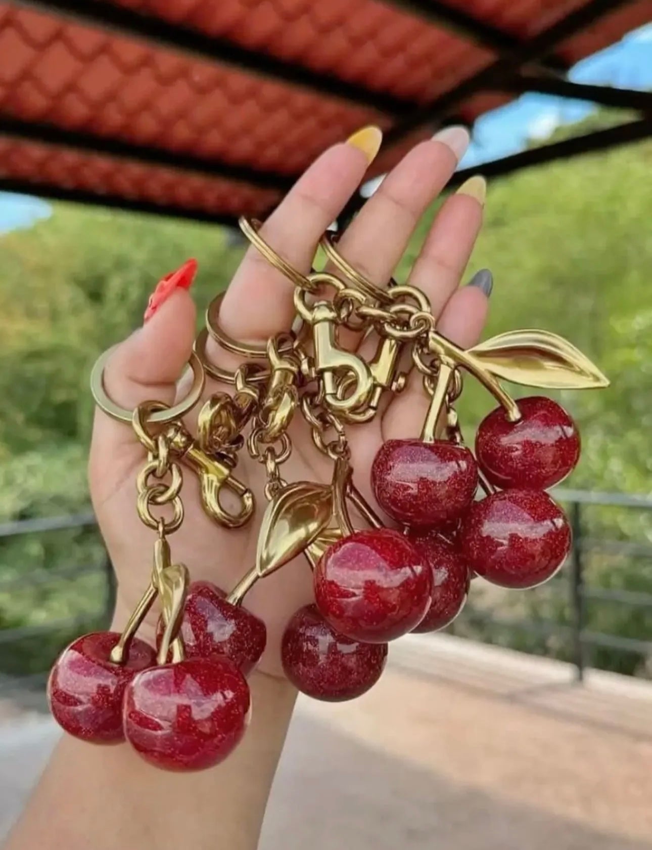 Exclusive Trending Cherry Keychain