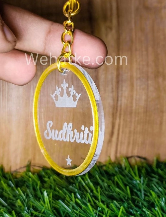 Personalised Transparent Name Keychain